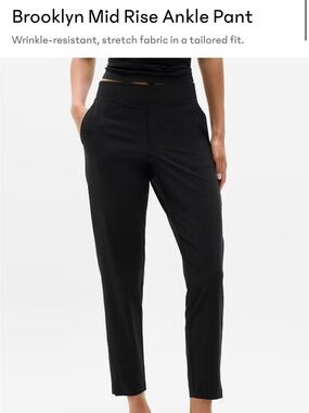 Athleta Brooklyn Mid Rise Ankle Pant - Black